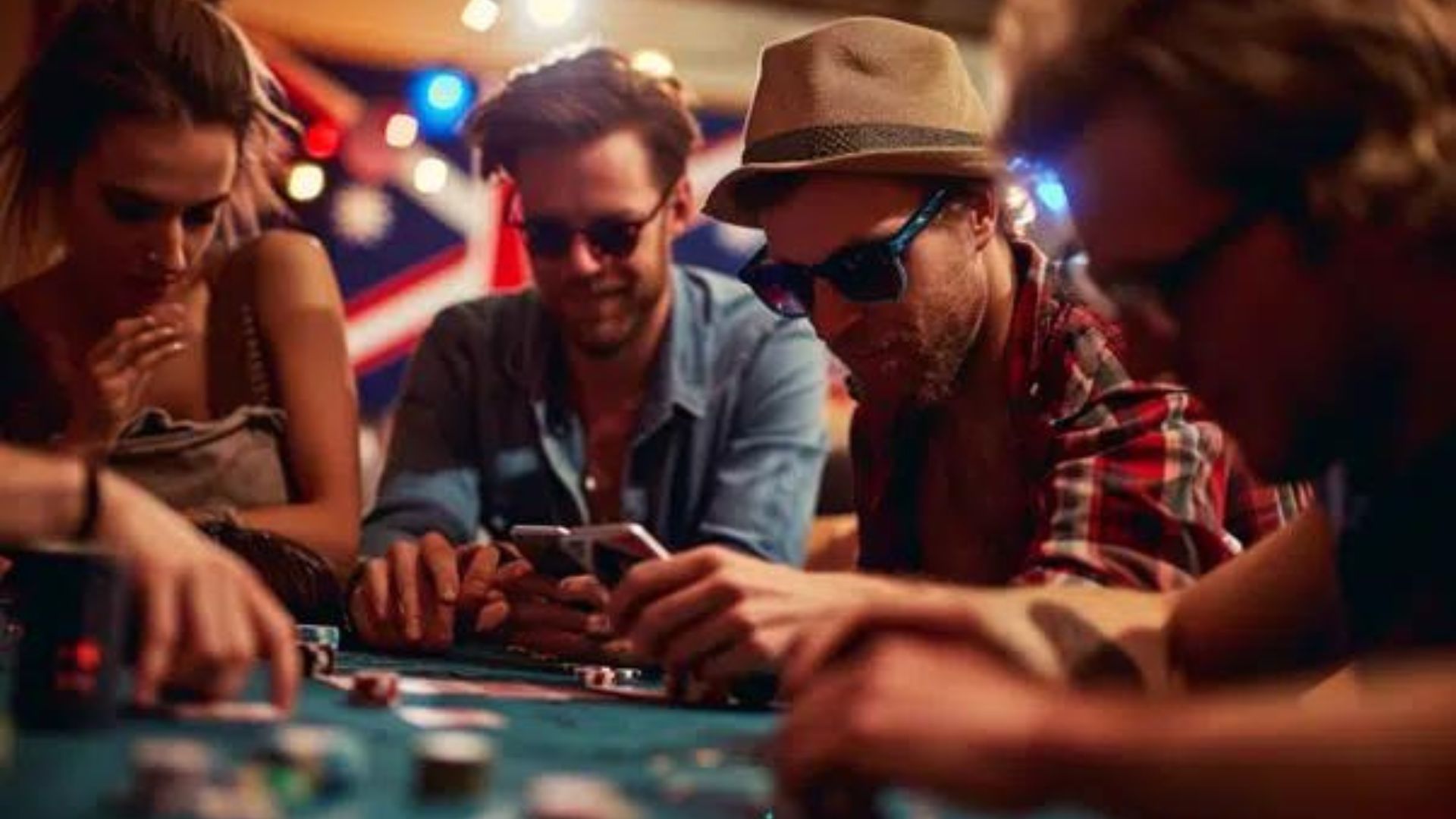 a group of people playing casino games 